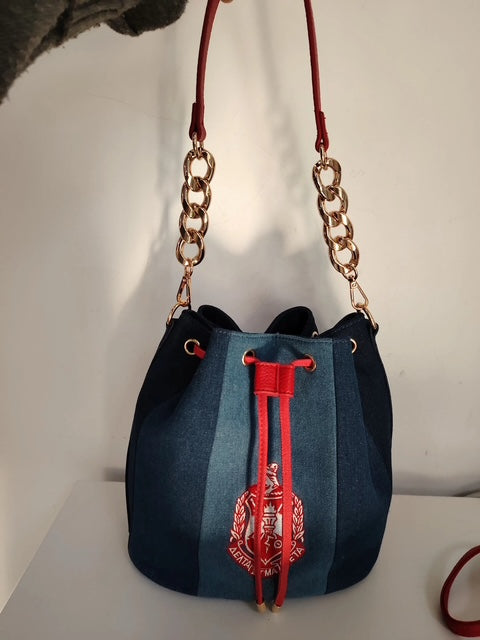Denim Bucket Bag